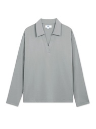 AIIZ เสื้อโปโลคอวีผู้หญิงแขนยาว Womens V-Neck Polo Shirt