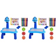 Ready Stock 2 pcs Plastic Drawing Board Cartoon Painting Toy Interesting Educational Tool