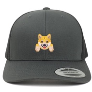 Trendy Apparel Shop Shiba Inu Patch 6 Panel Trucker Mesh Cap