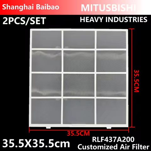 2PCS/SET For Mitsubishi 35.5X35.5cm RLF437A200 HEAVY INDUSTRIES Daiya Customized Air Conditioner Fil