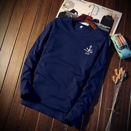 Áo Thun In Hình Hàn Quốc Form Slim Fit Cổ Tròn cho Mùa Thu Nam