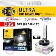 HELLA D3S Ultra HID Headlight Bulb6000k White Set 2pcs