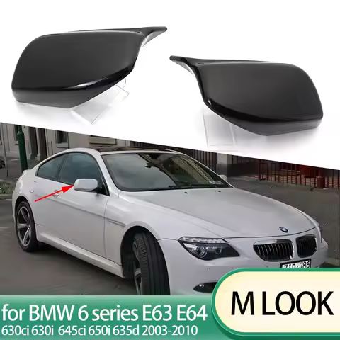 Covers Side Wing Mirror Covers Rearview Mirror Caps M Style M Look for BMW 6 series E63 E64 630ci 63
