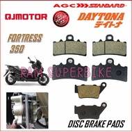 QJMOTOR SCOOTER FORTRESS350 DAYTONA FRONT & REAR DISC PAD FORTRESS 350 BRAKE SHOE DISC PLATE BREK DE