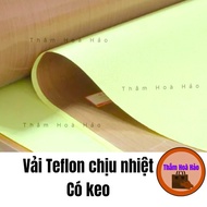 Non-stick Teflon fabric for heat press machine (with glue) size 1mx1m - non-stick heat insulation - 