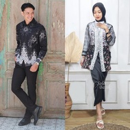 AZKANA BATIK - Modern Couple Kebaya Celia Graduation Batik Dress for Invitations Kutubaru Wrap Skirt