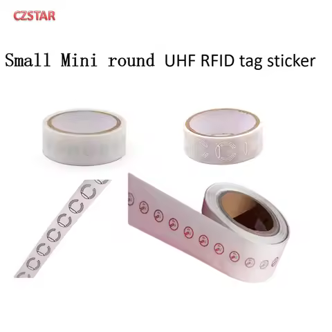 10PCS round shape mini small uhf rfid tag sticker adhesive passive epc gen2 RFID wet inlay paper lab
