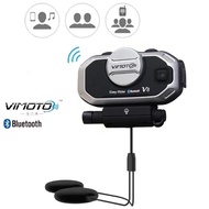 Vimoto V8 บูลทูธติดหมวกกันน็อค มัลติฟังก์ชั่นอินเตอร์เฟสบลูทูธ หมวกนิรภัยชุดหูฟังบลูทูธ อินเตอร์คอม