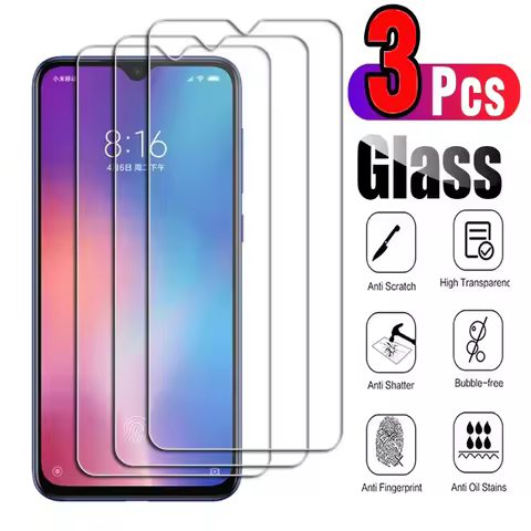 3Pcs Tempered Glass For Xiaomi Mi 9 11 Lite 5G NE 10T Pro Screen Protector On 11T 10 11i 8 6 9T Pro 