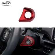 1Pc ABS Carbon Fiber Color Red Engine Start Stop Button Frame Trim Cover For Ford Ranger Everest 202