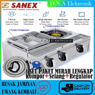 SANEX SN-KKP128 Kompor Gas + Panggang 2 IN 1 Grill Stove 2 Burner Paling Bagus 100% ORIGINAL Pemangg