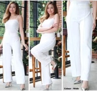 Celana Wanita Kulot Garis Basic HW Irene Cullotes Scuba Wide Leg  Kulot Scuba