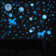 Creative Luminous Stickers Planet Sky Horse Star Luminous Wall Stickers Decoration Fluorescent Arran