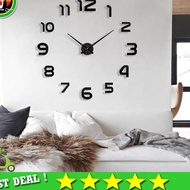 Unique Large Acrylic Wall Clock Size Diameter 80 - 130 (AB) - Black
