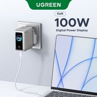 【TFT display screen Charger】UGREEN 100W GaN 5 Ports Fast Charger 8-fold protection Intelligent curre
