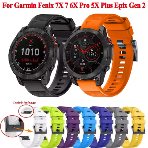 22 26mm Quick Release Smart Watch Band Strap For Garmin Fenix 7X 7 6X 6 Pro 5 5X Plus Epix 2 Enduro 
