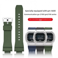 Suitable for CASIO Steel Case GM-5600/GM/GBM-2100/2110 Resin TPU Quick Release Strap Matte Watch Ban