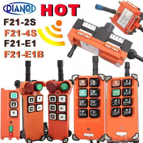DC12V 24V Wireless Industrial Remote Controller Switches Hoist Radio Control Crane Switch F21-2S F21