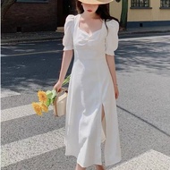 long white dress for civil wedding plus size elegant church dress for women formal summer dress xxxl