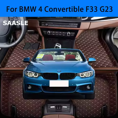 SAASLE Custom Car Floor Mats For BMW 4 Convertible F33 G23 2013-2024 Years Auto Carpets Foot Coche A