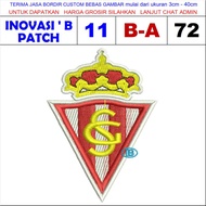 B-A72 SPORTING DE GIJON LOGO EMBROIDERY PATCH SPANISH TRAFFIC FOOTBALL CLUB - INNOVATION EMBROIDERY 