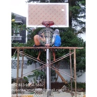 Tiang Basket Tanam 105×180 cm Ring Per 2 Akrilik 15mm Tanam Langsung