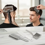 Self Haircut Kit with 4pcs Barber Fade Comb, Silicone Haircut Band, Curved Comb, and Flat Top for Me