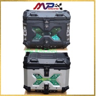 F2 Top Box 45L,Premium Grade,Logo X Chrome,Motorcycle Box,Alloy,Aluminium