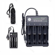 3.7V 18650 USB Charger Li-ion Battery Power 1-4 Slots Independent Charging Portable 18350 16340 1450