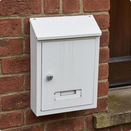 [tenlzsp0bc] Wall-Mounted Mailbox Iron Wall-Attached Mailbox Sloped Top Metal Mail Box