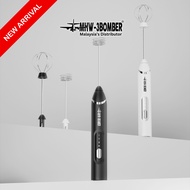 MHW-3BOMBER Electric Milk Frother, Black / White