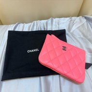 Chanel 一字零錢包 粉紅色