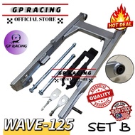 Swing arm WAVE 125 SWING ARM with Bush, shaft, arm rubber COMBO SET WAVE125S / ULTIMO "GP RACING"