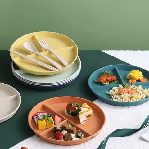 Portion Control Plate Divided Serving Dish for Diet Weight Loss Meal Prep Bariatric Nutrition Compar