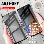 LAYAR OPPO A52 A72 A92 A5 2020 A9 2020 A54 4G A54 5G A74 4G A74 5G TEMPERED GLASS ANTI SPY FULL PRIV