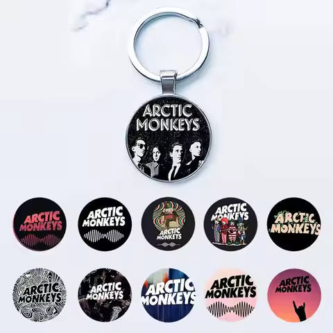 JWEIJIAO ARCTIC MONKEYS Keychain Music Albums Rock Music Keyring artistic jewelry for decorations GY