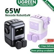 UGREEN RobotGaN 65W 3-Ports USB C USB A Fast Charger for iPhone 15 Pro Max/14/13/12//Macbook Air/iPa