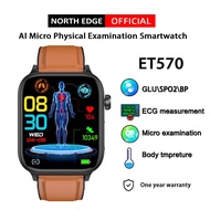 North EDGE ET570 Micro Detection AI Health Date ECGE Smart Watch Blood Pressure Blood Oxygen Blood S