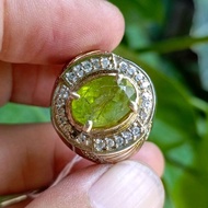 Gemstone Ring PERIDOTnatural Forsterite/ + Memo (4.09ct)
