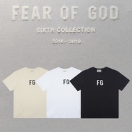 E2XO FEAROFGODFOG6TH Season 6 Main Line High Street FG Rich Short Sleeve Men Women Loose T-Shirt