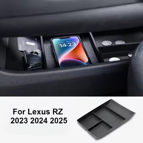 For Lexus RZ450e RZ300e 2023 2024 Under Center Console Storage Box TPE Central Control Organizer Tra