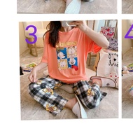 baju tidur wanita import cp model korea gambar lucu  - orange