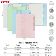 Premium B5 Pastel Color Binder Note Folder / B5 Size Paper Organizer BN-105B5 / BN - 105 B5 Joyko Fo