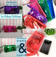OVAL MIKA WARNA DOMPET MURAH GROSIR DOMPET MURAH POUCH WANITA TRANPARAN DOMPET WANITA
