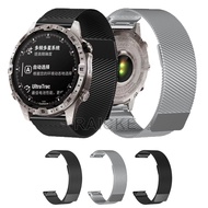 26mm 22mm Stainless Steel Metal Strap Band for Garmin Fenix 8 51mm 47mm / 7X / 6 / 5X Plus / Fenix3 