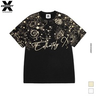 Banniang Ships at a Loss💋EDHARDY X Street Wear T-shirt Summer Gilding Starry Sky Print Casual Short-