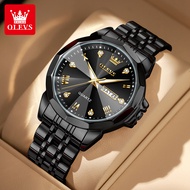 OLEVS นาฬิกา ผู้ชาย นาฬิกาน้ำหอม ต้นฉบับ กันน้ำ ส่องสว่าง ปฏิทินคู่ watch men พร้อมกล่องของขวัญ