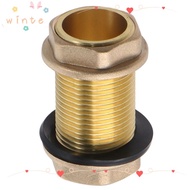 WINTE Tube Adaptor, G1/2 G3/4 G1 Male Brass Bulkhead Fitting, Water Tank Adapter Tube Connector Wate