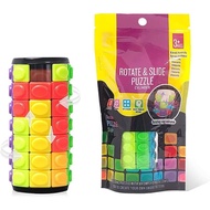 Magic 3D Puzzle Cube Rainbow Fidget Toys Cylinder Rotate Slide 7 Layers Educational IQ Games for Kid