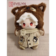 Evelyn 20CM Fashion Doll's Clothes DIY Dress Up Cartoon Doll Clothes Plush Cap Hat Scaft Pant Tops C